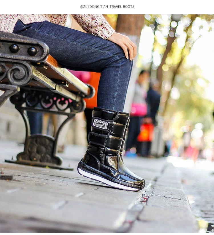 Women's Shoes Korean version of thick cotton shoes winter velvet warm ladies tube light non-slip snow boots_voghion.com