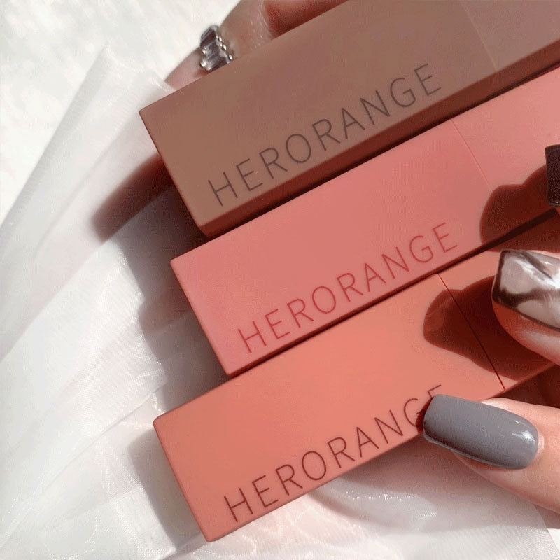 HERORANGE маленькие эмоциональные губы грязевые бархатные матовые поверхности непросто выцветать глазурь для губ Губная помада студенческие женские товары для дома