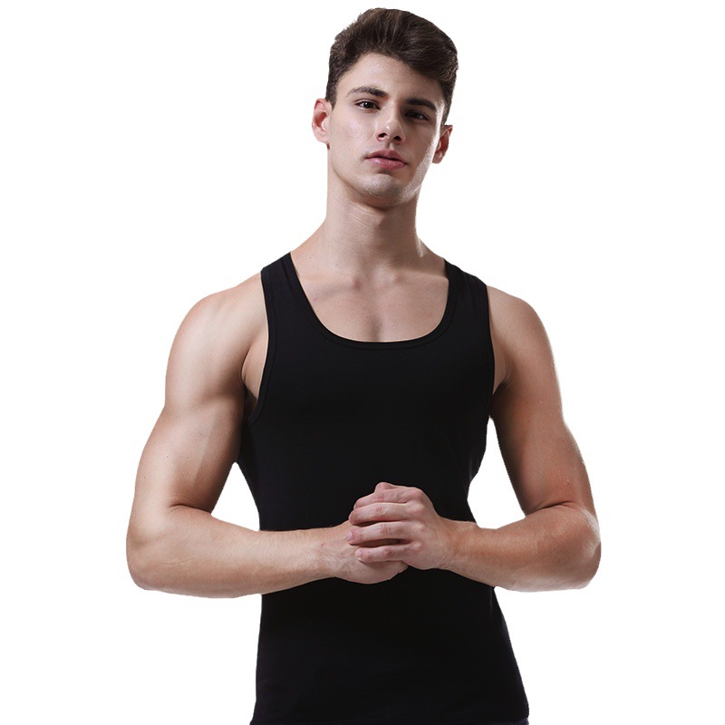 Summer men's vest wholesale leisure sports bottoming shirt men's crew neck I-shaped fitness vest manufacturers wholesale