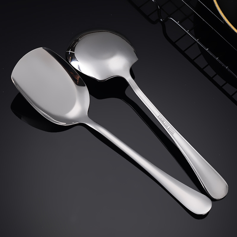 Hotel stainless steel large spoon thickened public Spoon restaurant service Spoon vegetable spoon household spoon meal spoon