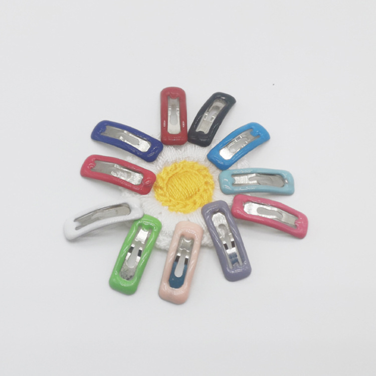 Korean mini pet hair accessories hair clip DIY small jewelry accessories hair clip oil drop BB Clip 2cm color drop clip