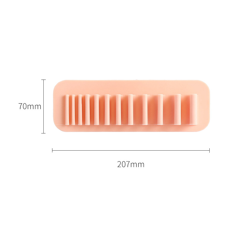 Wholesale Silicone Suction Wall Cosmetic Brush Storage Rack Bathroom Toilet Storage Rack Toothbrush Holder Multifunctional Storage Rack