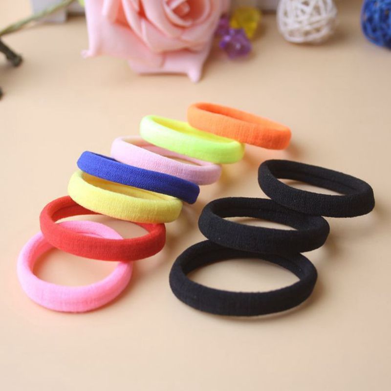 Adult Towel Hair Ring Fashion Headline High Elastic Solid Color Towel Ring Seamless Rubber Band Small Gift Accessories Tie Hair Accessories
