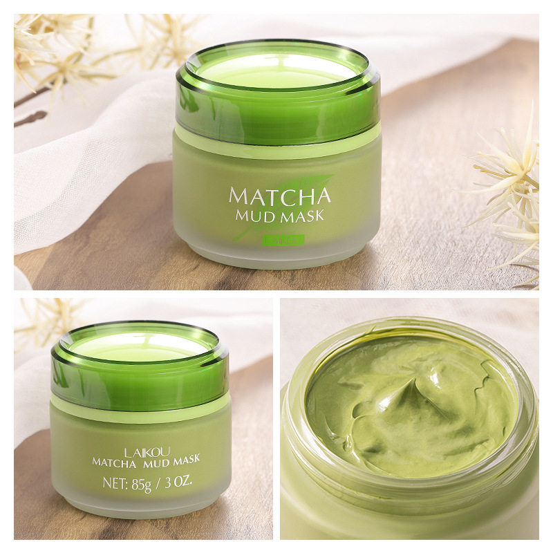 莱蔻龙井抹茶面膜泥膜matcha 清爽补水保湿 英文包装厂家跨境货源