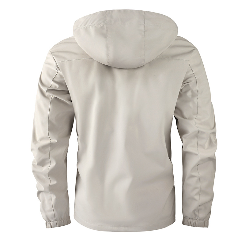Cross-border hooded JACKET men's trench coat mid-length autumn European and American JACKET men's business JACKET JACKET JACKET