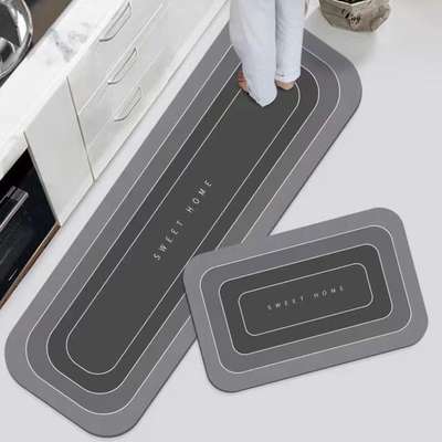 Cross-border factory wholesale modern minimalist kitchen floor mat foot mat door-to-door stain-resistant non-slip mat carpet strip