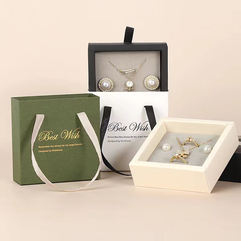 European-style portable jewelry drawer box ring earrings bracelet bracelet earrings jewelry packaging box jewelry gift box