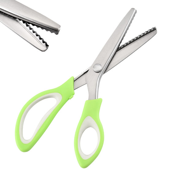 Spot wholesale lace scissors handmade tooth cloth scissors triangle tooth cloth sample scissors dog tooth scissors fabric pattern serrated scissors