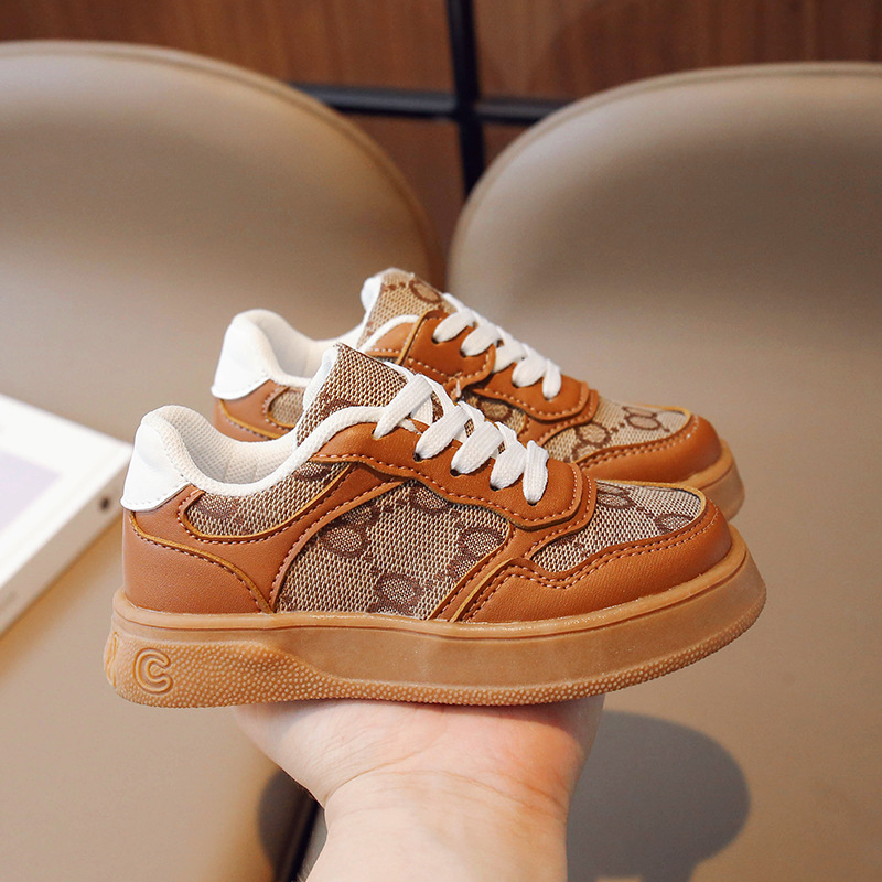 Autumn and Winter 2024 New Korean Style Children's Sports Casual Shoes Girls Low-top Boys' Baby Shoes Running Shoes Trendy