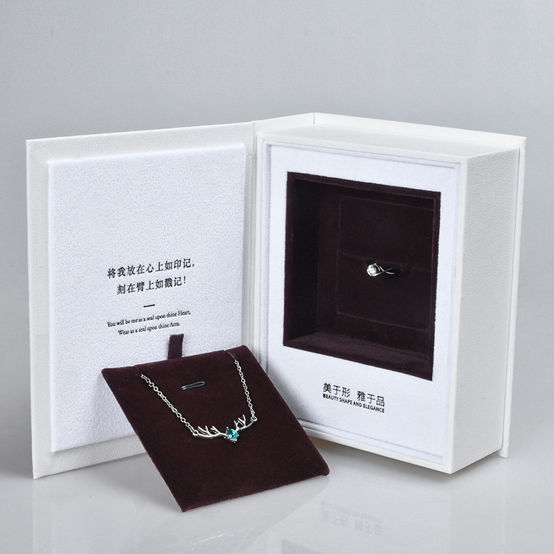 Book Style Jewelry Box Creative Gift Box Diamond Ring Box Earrings Pendant Necklace Earrings Jewelry Packaging Box