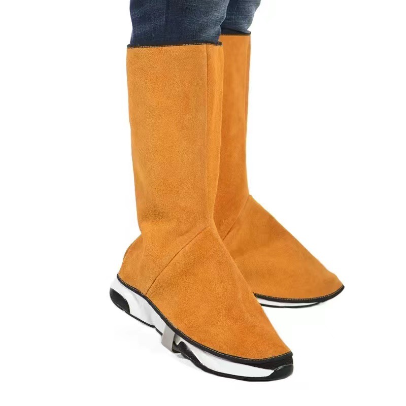 Cowhide Welding Foot Protection Cover Welder Leg Protection Foot Protection Foot Cover Shoe Cover Anti-scald Labor Protection Welder Protection Equipment