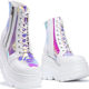 Independent station 2023 Amazon autumn and winter new high-top muffin shoes women's color matching lace-up large size European and American women's shoes