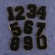8cm black number 0-9 set