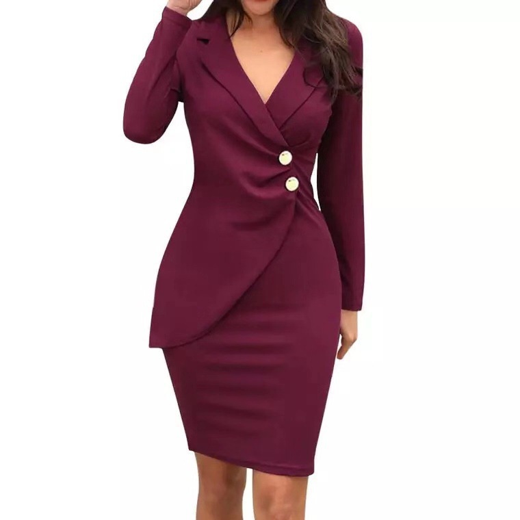 2023 European and American autumn slim fit professional dress Amazon ebay independent station cross-border foreign trade hot women's clothing