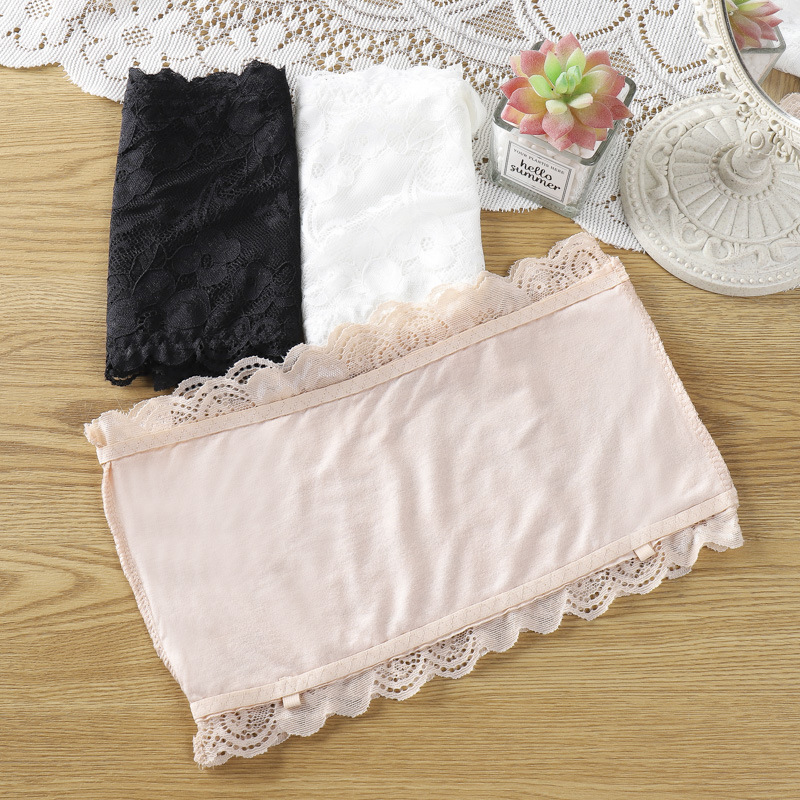 Lace Lace One-word Wrap Chest Tube Top Girl Student Anti-walking Non-marking Base Strapless Vest Underwear Women