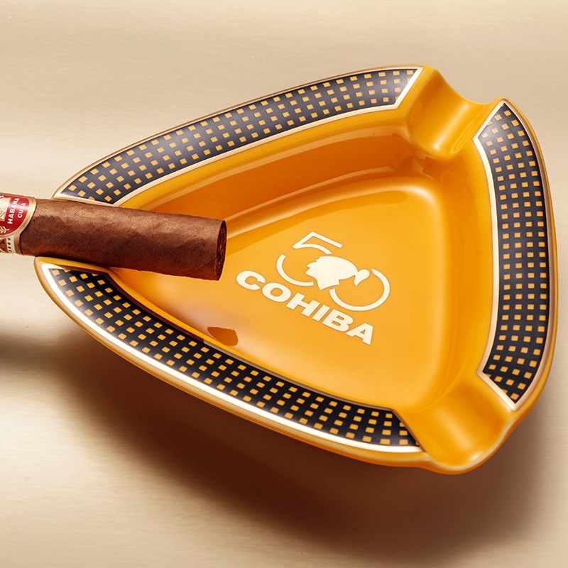 Cigar Ashtray Ceramic Large Diameter 3 Pack Cigar Slot European Style Living Room Decoration Gift Box Cuban Cigar Ash