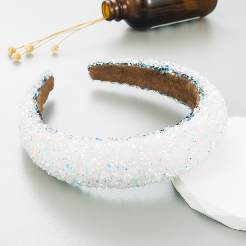 Heming new style headband European and American fashion light luxury full diamond pearl headband women's Korean-style elegant face wash headdress wholesale