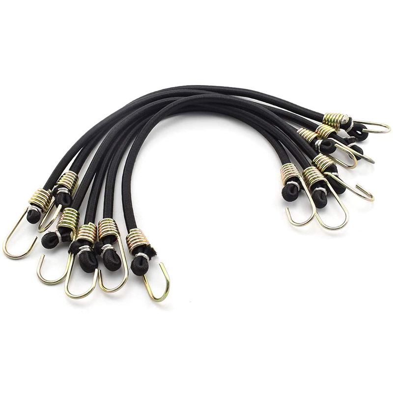 Cross-border 4mm latex mini rope luggage rope bundle elastic strap fixed elastic rope socket fixed small hook