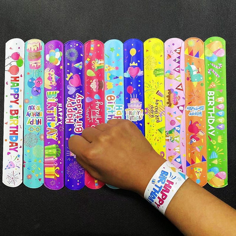 Cross-border Birthday Party Pat ring bracelet happy birthday PVC animal wrist band children's toys