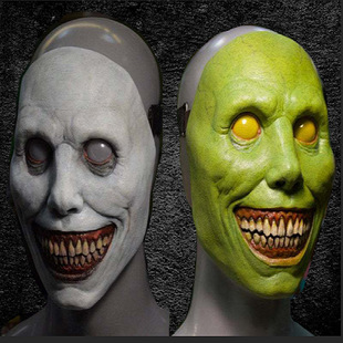 2021 независимая Новая маска на Хэллоуин COS Exorcist ужас улыбка белый глаз маска демона оптом