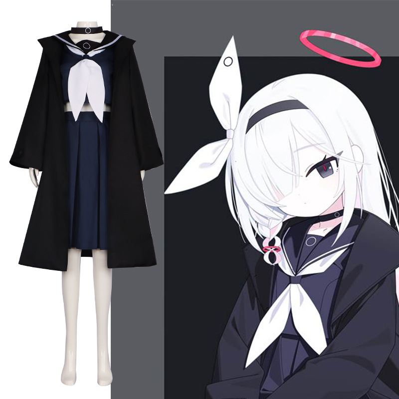 碧藍檔案普拉娜cos服蔚藍黑阿羅娜黑子披風cosplay服動漫魔法袍