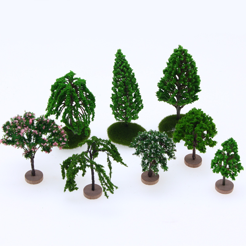 Miniature garden mini simulation landscape tree plastic building model tree OB11 micro landscape scene production materials