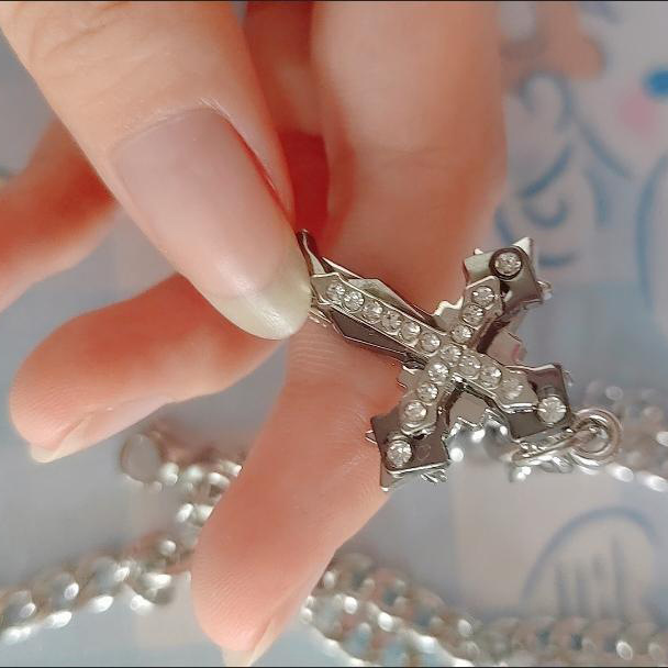 Cross Necklace Men's Trendy Light Luxury Niche Women's Couple Jewelry Men's Woolen Chain Instagram Hip-Hop Design Sense Cuba