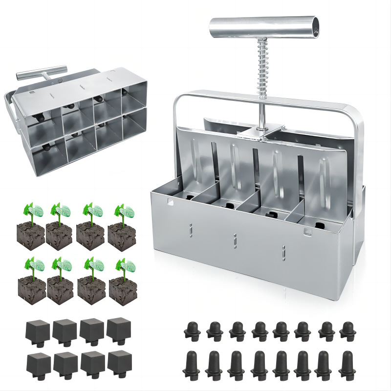 Amazon cross-border soil block maker manual double row soil blocker garden tool garden seeding tool