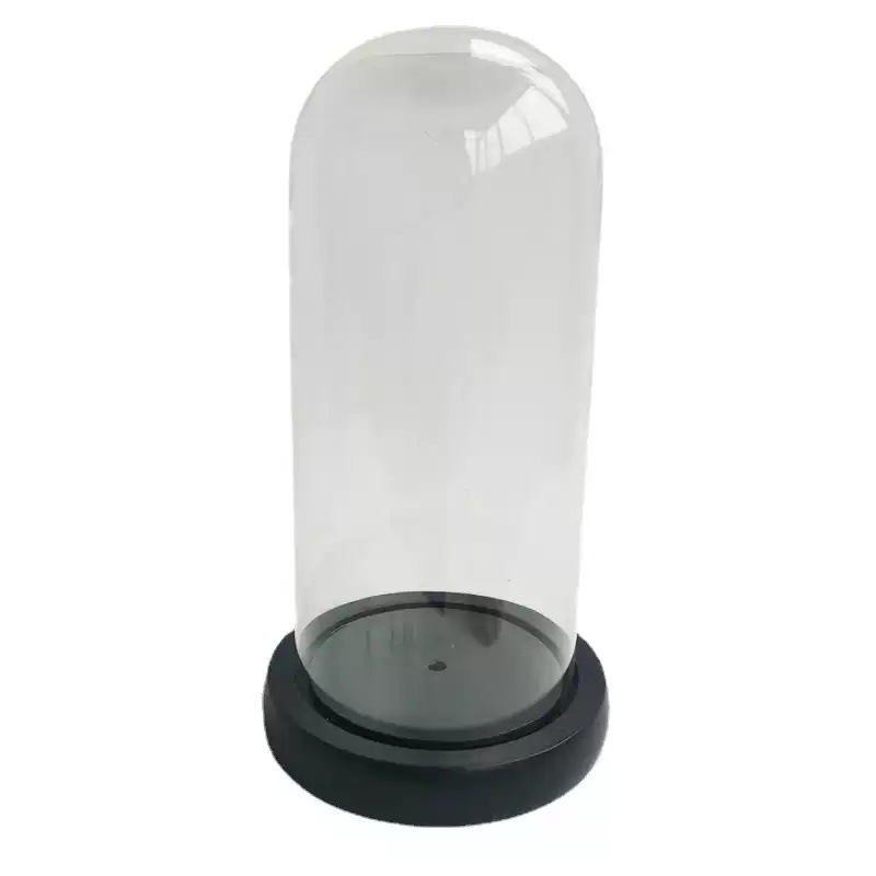 Yongsheng flower glass cover micro landscape dust cover accessories wooden base Yongsheng flower transparent acrylic cover craft