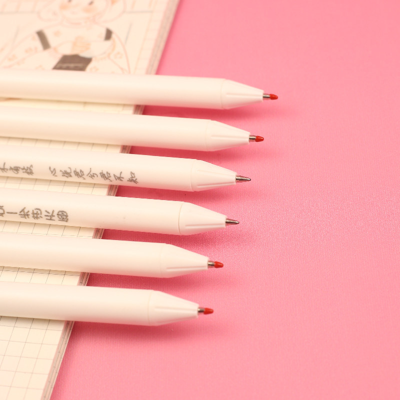 Engraving love press gel pen logo lovers girlfriends pen students learn test good-looking anti-lost black pen