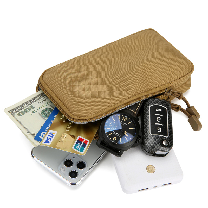 Cross-border outdoor sports belt bag hanging bag horizontal and vertical men's belt bag with bag double-layer pocket mobile phone bag