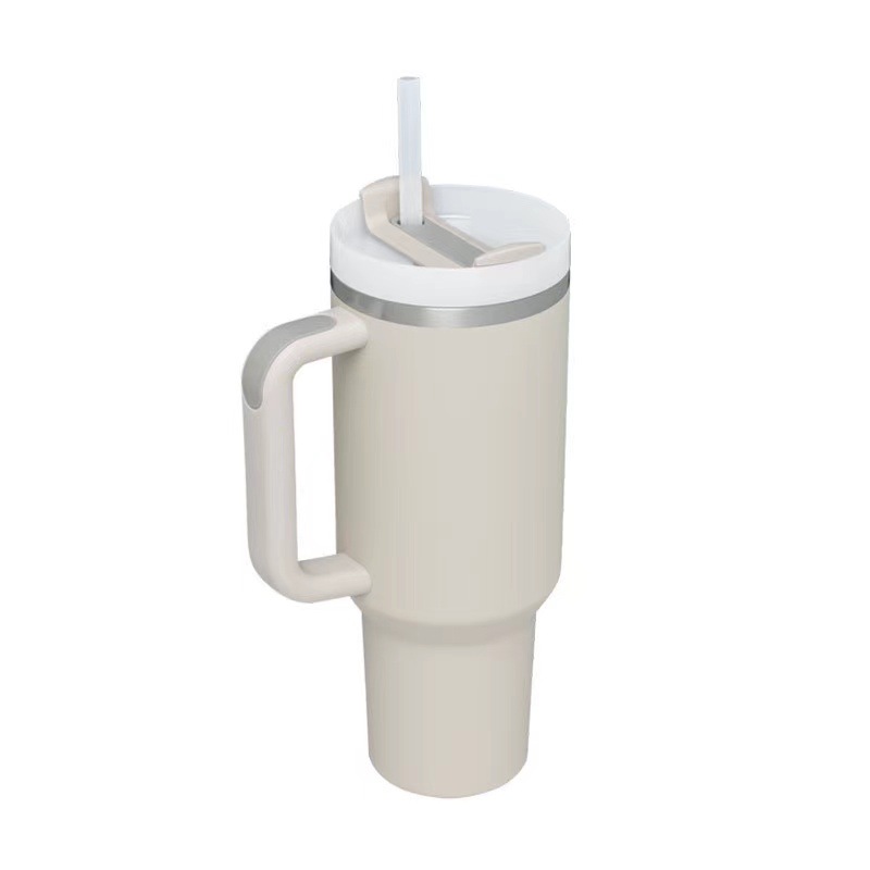 Cross-border second-generation 304 stainless steel 40oz handle Cup Car Cup double-layer ice bully cup suction tube cup thermos cup wholesale