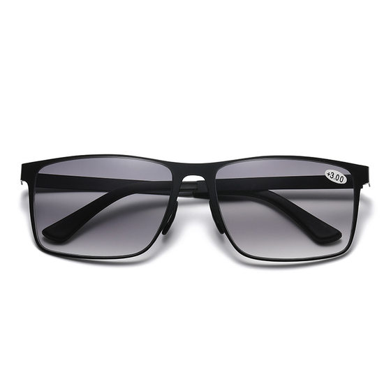 Presbyopia Glasses Men's Automatic Zoom Progressive Multifocal Far and Near Dual-purpose Presbyopia Glasses Sunglasses Anti-purple Line