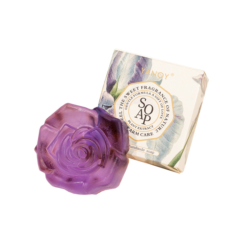 in stock Yasnuoyan Rose Essential Oil Handmade Soap Wedding Festive Return Gift Flower Flower Shape Hand Gift Soap Customization