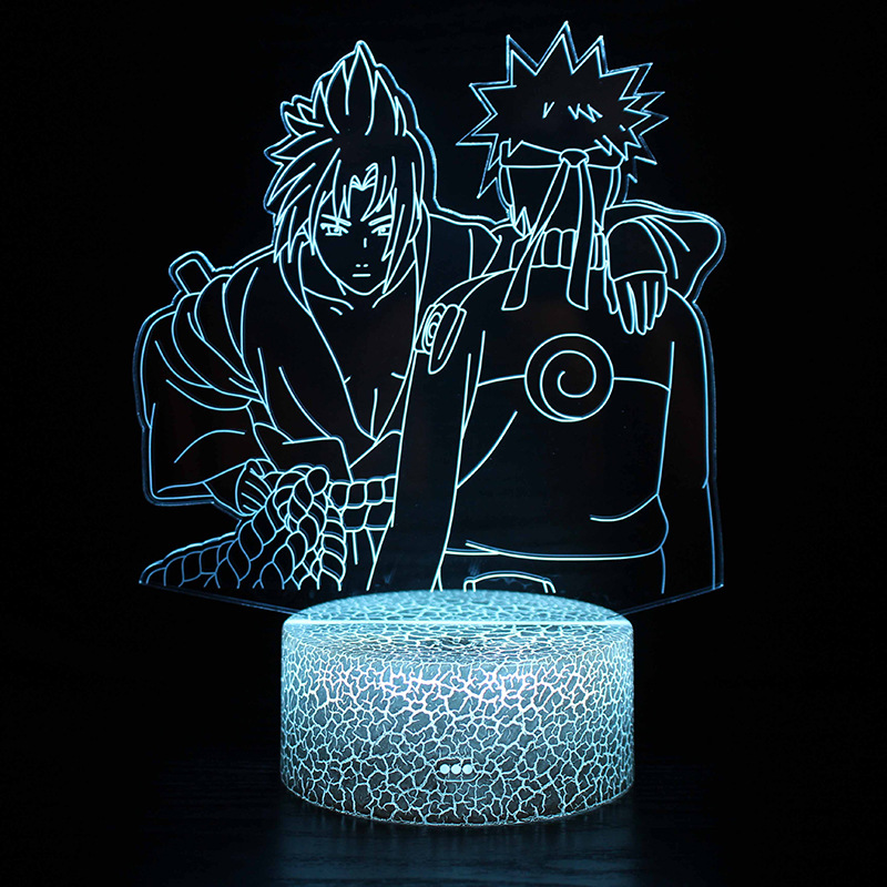 Cross-Border dedicated to Naruto Naruto Bosasuke 3d night light modeling light LED visual stereo light USB table lamp
