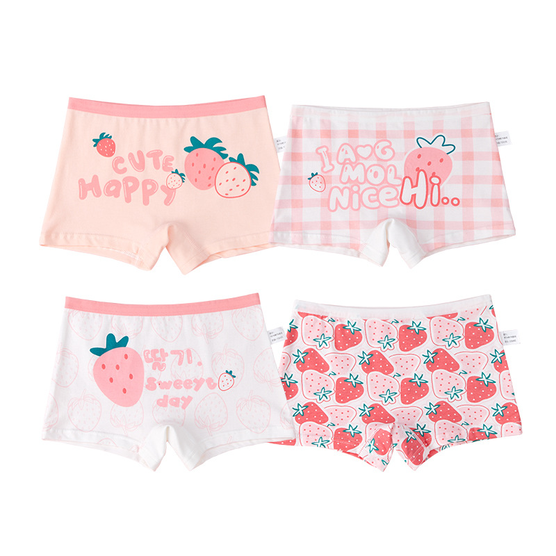 New children's girls underwear cotton boxer baby triangle not clip pp large children's girls shorts wholesale