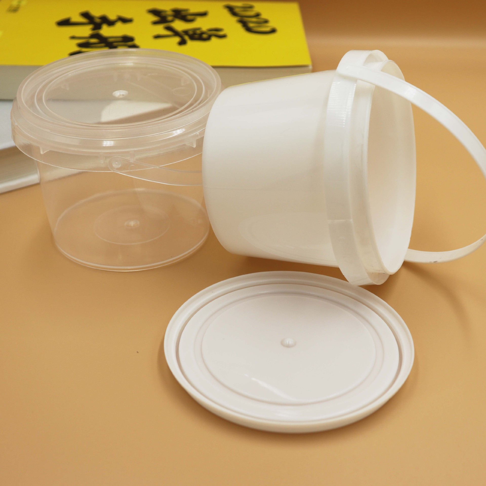 Food Plastic Bucket with Lid Portable Sealed PP Fruit Fishing Milk Tea Roasted Grass Packaging Bucket Printable Packaging Bucket