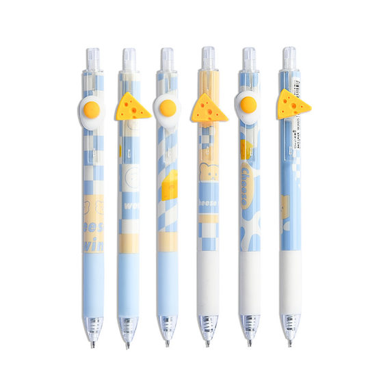 Sea salt cheese cheese press gel pen girl's ballpoint pen water pen high-looking ins Japanese cute black pen