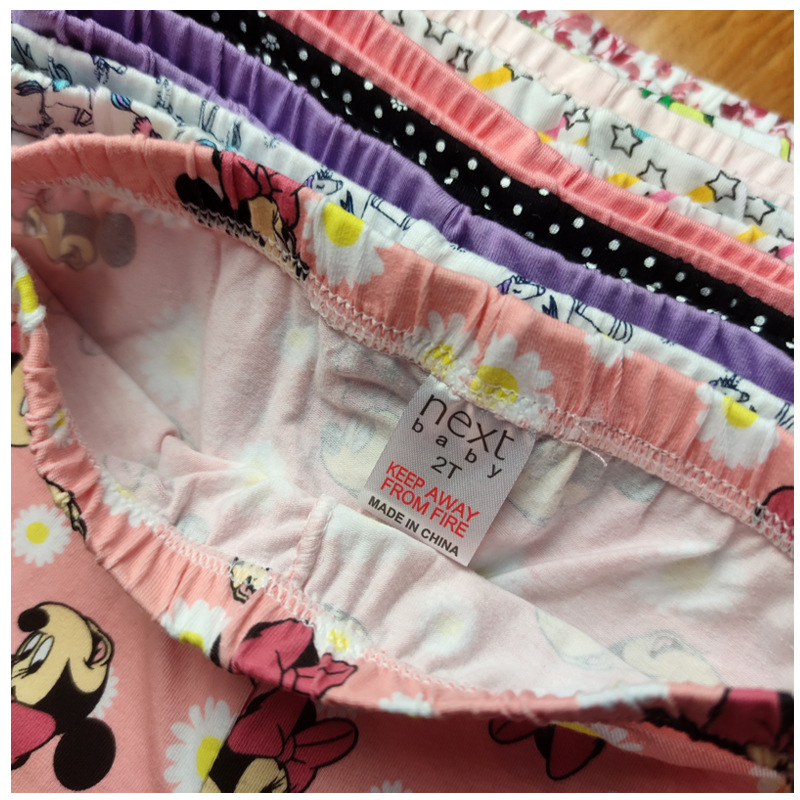 Children's Trousers Spring and Autumn Children's Pants Girls' Leggings Autumn 2022 New Cotton Cartoon Printed Baby Leggings