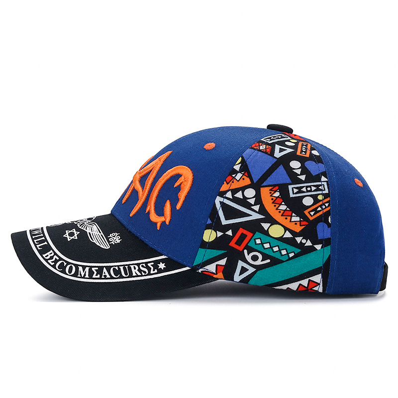New Printed Hat Women's Spring Korean Baseball Cap Casual Fashion Letter Embroidered Outdoor Sunscreen Hat