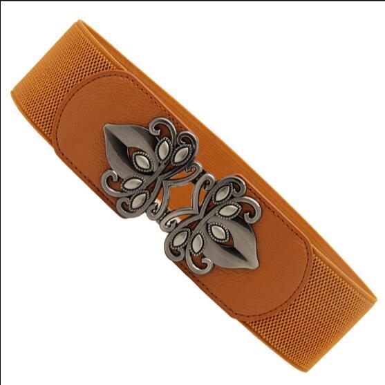 Hot selling Korean Palace retro carved wide belt ladies all-match elastic waist wide belt wholesale spot