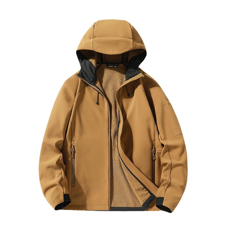 Outdoor soft shell jacket men's autumn and winter waterproof windproof sports jacket breathable soft shell jacket women's jacket foreign trade