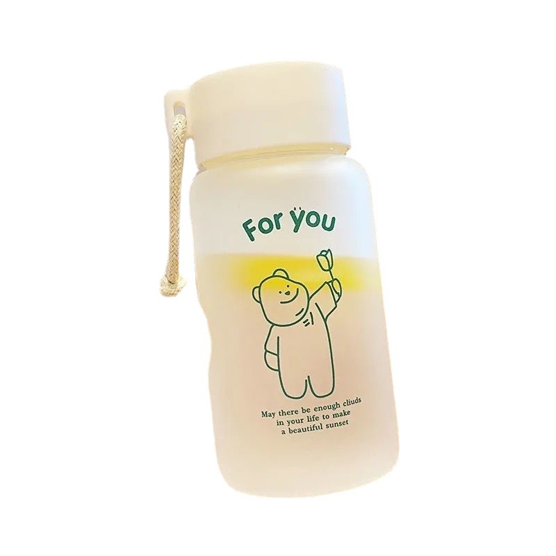 Korean version of plastic water cup Primary School students creative children's men's and women's drop-proof portable portable accompanying Cup advertising gifts LO