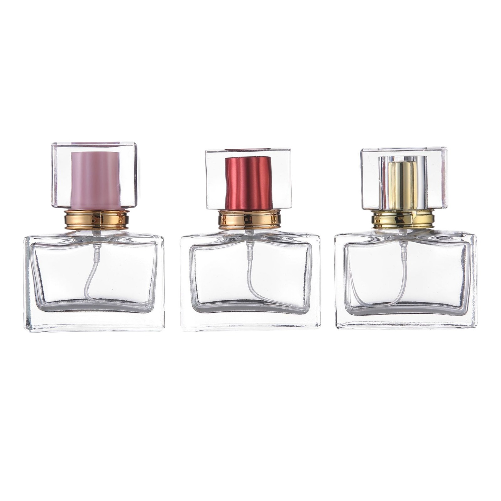 Factory direct 30ml screw thick bottom square glass bottle perfume bottle spray bottle empty glass bottle