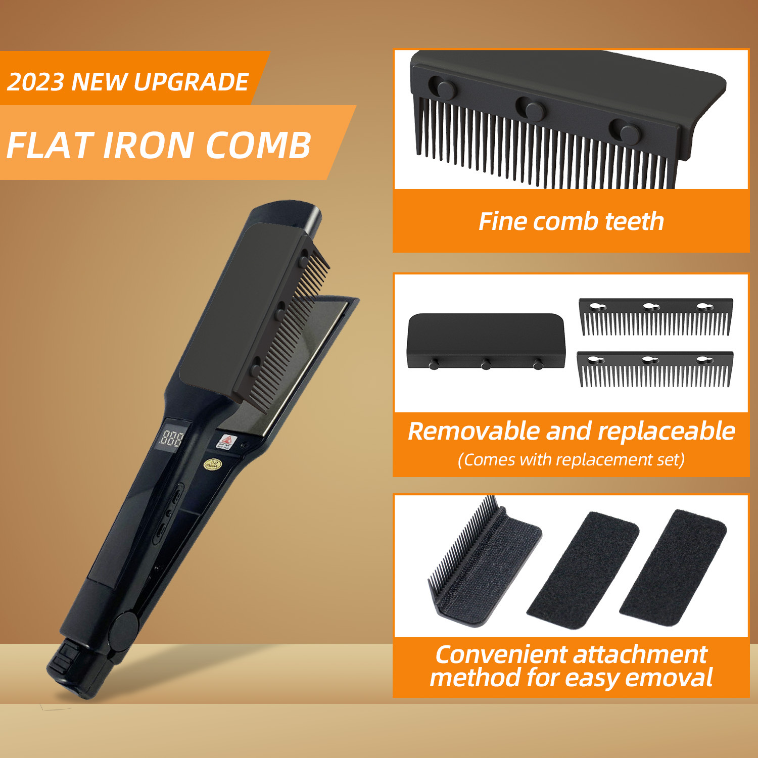 Flat Iron Comb detachable straight hair Comb hair salon household electric splint with accessories styling hairdressing tools