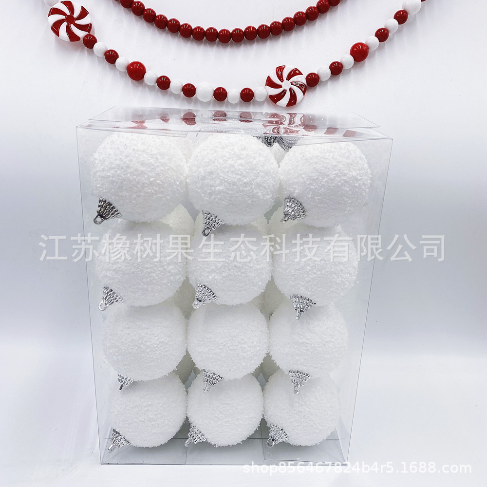 Cross-border factory direct Christmas snow powder ball foam ball snowball Christmas snowball Christmas tree decoration pendant