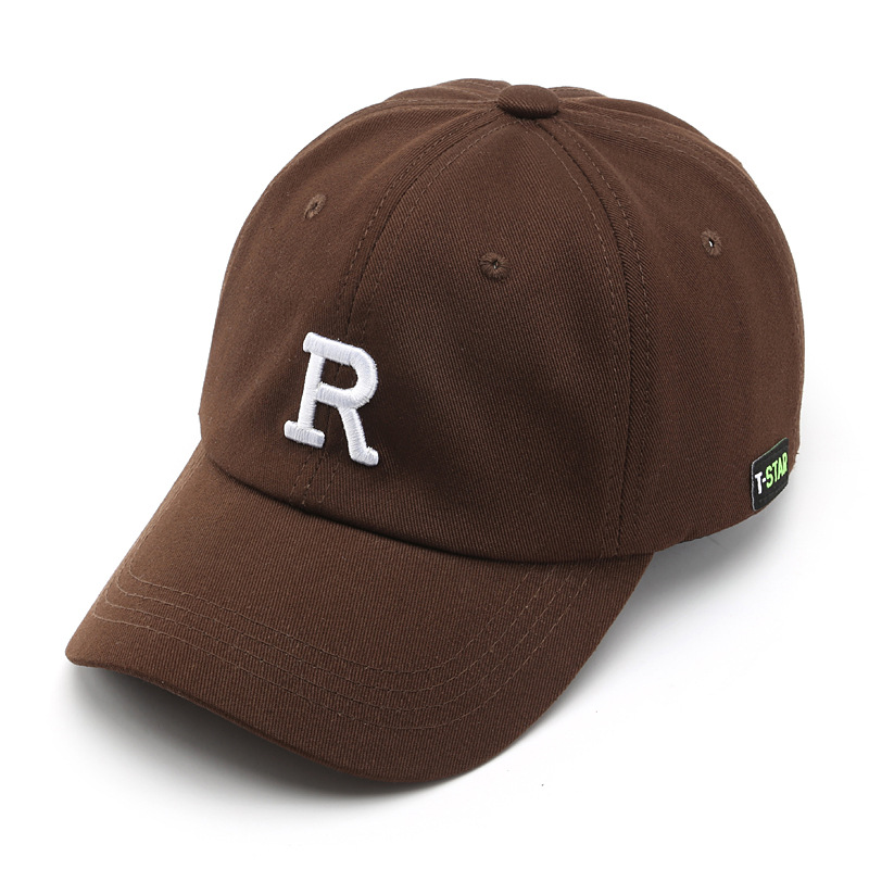 Hat Spring and Autumn Fashion Simple Letter Embroidered Curved Corner Cotton Cap Men's Outdoor Sports Sunscreen Sun Hat