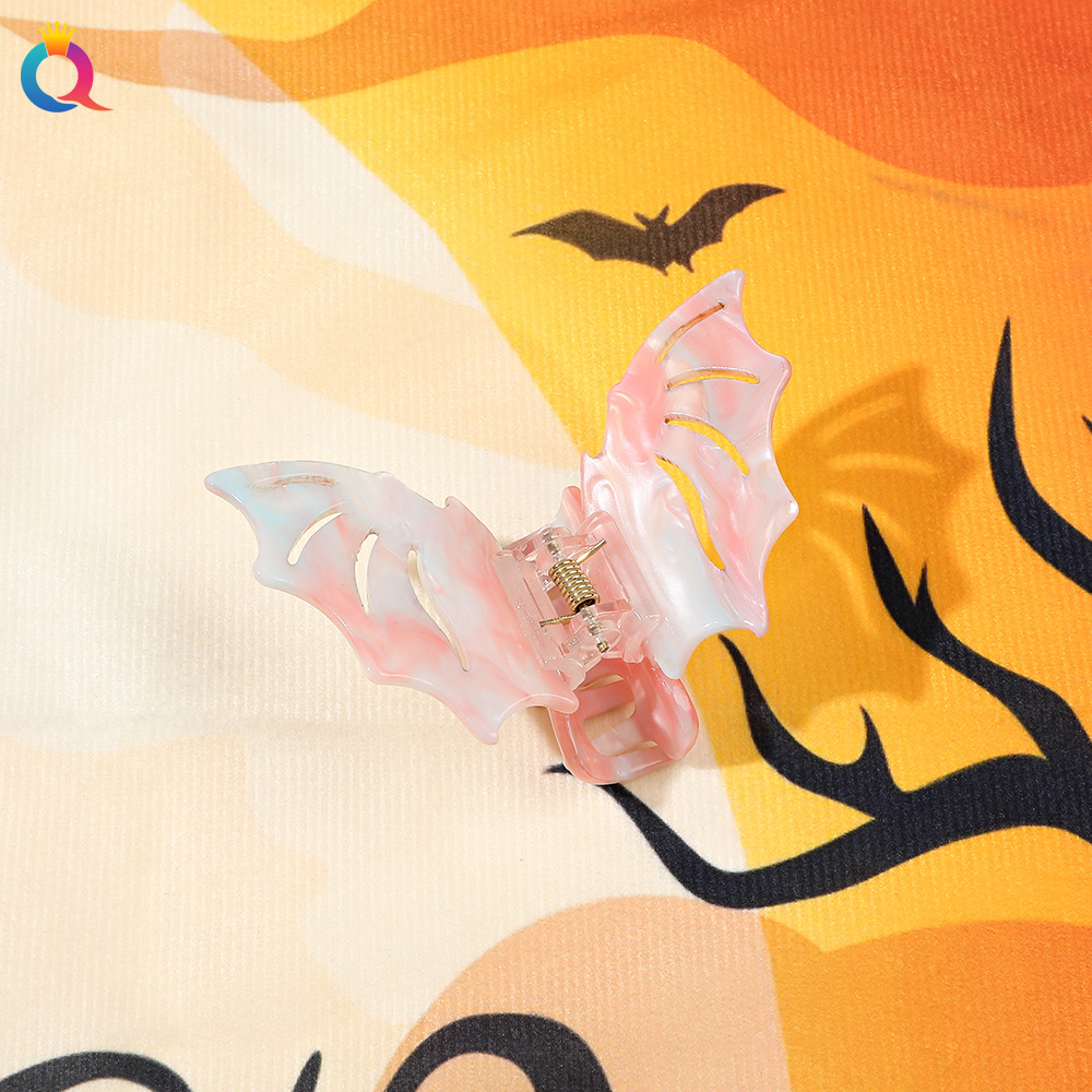 Oddly Reading Bat Hairpin Halloween Funny Grab Clip Temperament Glitter Hair Shark Clip Holiday Dress Hair Accessories Wholesale_voghion.com