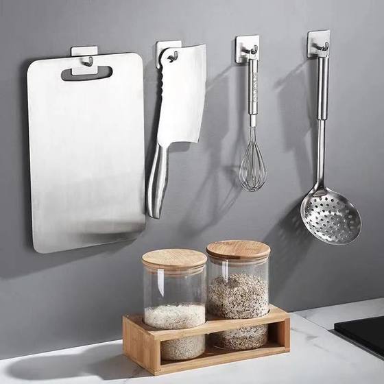 Stainless steel hook single hook wholesale stall hook punch-free hook multi-functional hook seamless strong sticky hook