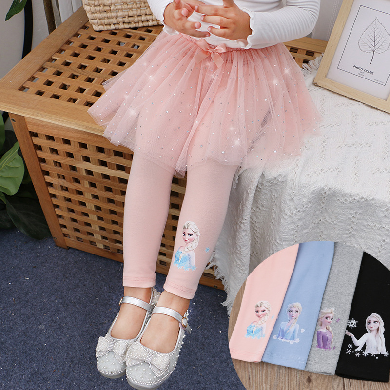 2025 spring and autumn new Korean girls skirt gauze female baby pants leggings princess cotton a generation of hair